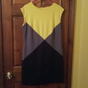 Donna Ricco color block dress